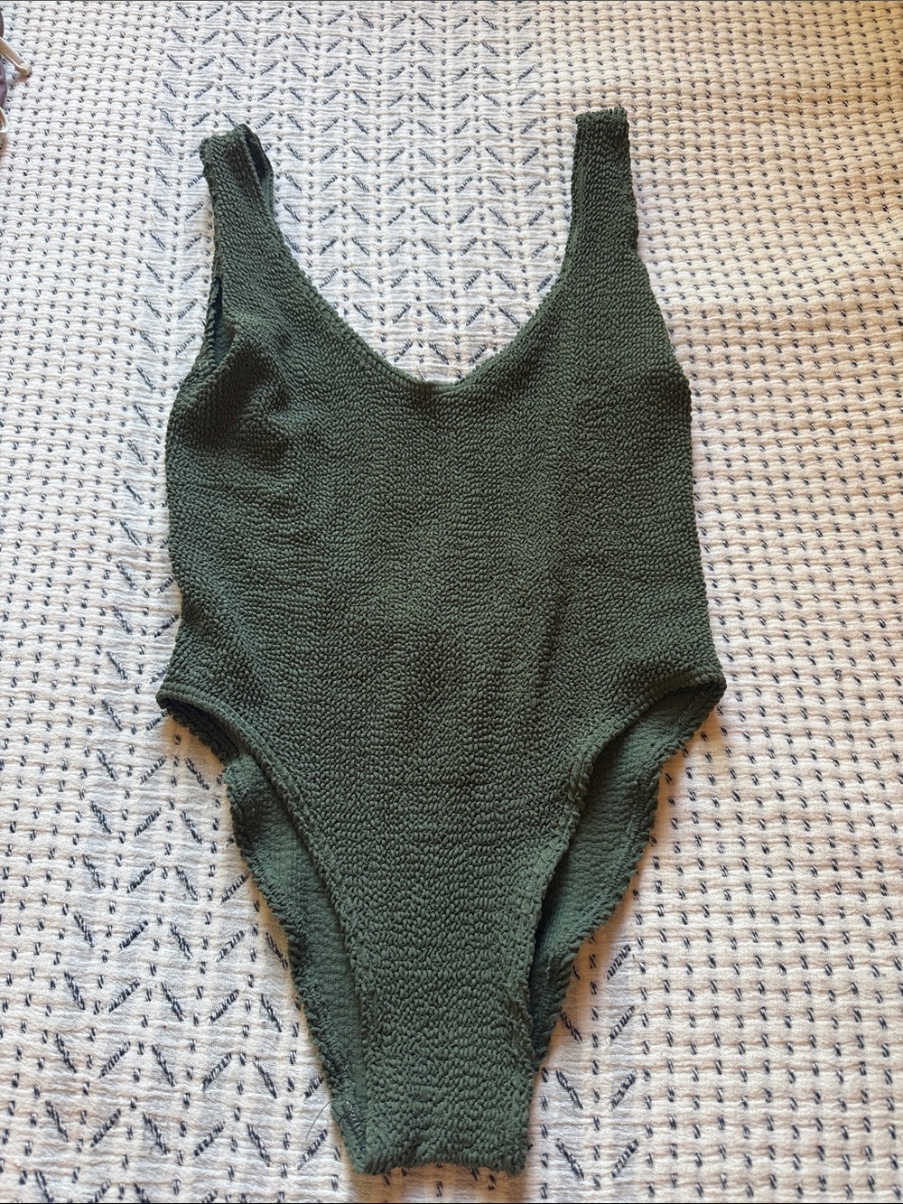 Bond-eye Classic Olive Green One-Piece Swimsuit for Kids
